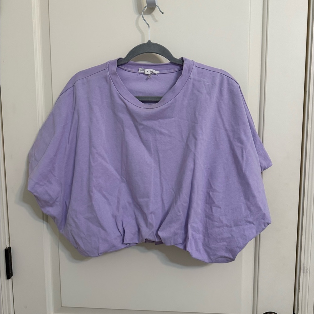 Grey Lab Lilac Purple High-Low Cropped Too Balloon Silhouette